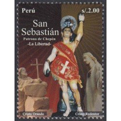 Perú 1994 2011 San Sebastián Patrono de Chepén MNH Perú 1994 2011 San Sebastián Patrono de Chepén MNH
