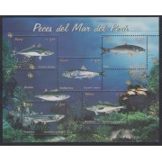 Perú 1411/15 2004 Peces del Mar fish fauna MNH