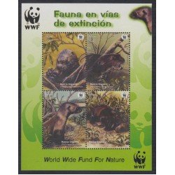 Perú 1441/44 2004 Fauna en vías de extinción WWF nutria MNH Perú 1441/44 2004 Fauna en vías de extinción WWF nutria MNH