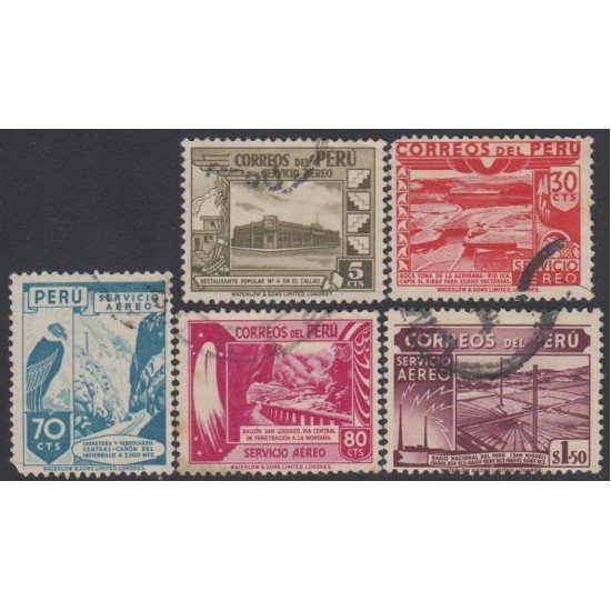 Perú A- 78/82 1949/50 Tipos de 1938 Carreteras Ferrocarril Puentes Usado Perú A- 78/82 1949/50 Tipos de 1938 Carreteras Ferrocarril Puentes Usado