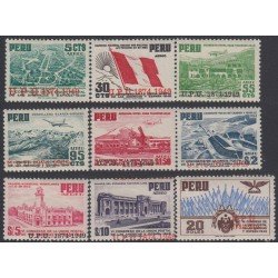Perú Aéreo 87/95 1951 Timbres no emitidos VI Congreso de la UPU MNH Perú Aéreo 87/95 1951 Timbres no emitidos VI Congreso de la UPU MNH
