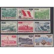 Perú A- 87/95 1951 Timbres no emitidos VI Congreso de la UPU MH