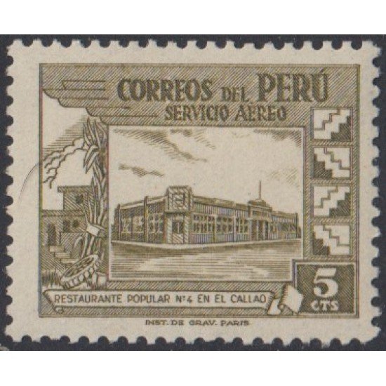 Perú A- 96 1951 Restaurante popular en el Callao MNH Perú A- 96 1951 Restaurante popular en el Callao MNH