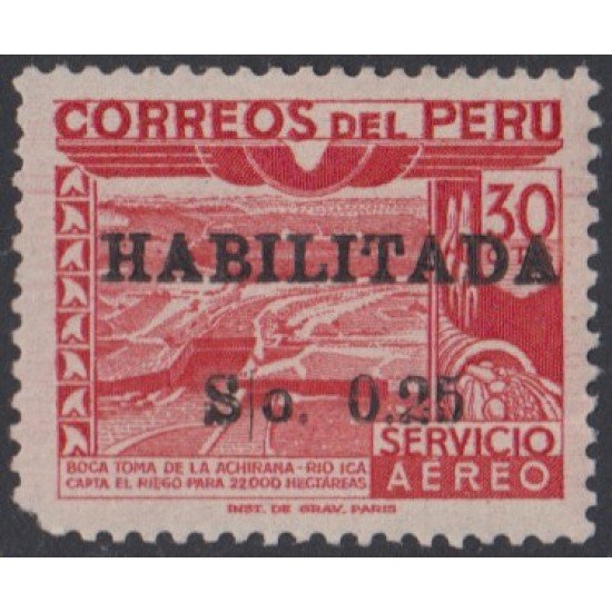 Perú A- 97 1951 Río Ica MNH Perú A- 97 1951 Río Ica MNH