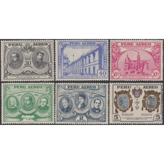 Perú A- 98/03 1953 IV Centenario de la Universidad Mayor de San Marcos MH Perú A- 98/03 1953 IV Centenario de la Universidad Mayor de San Marcos MH