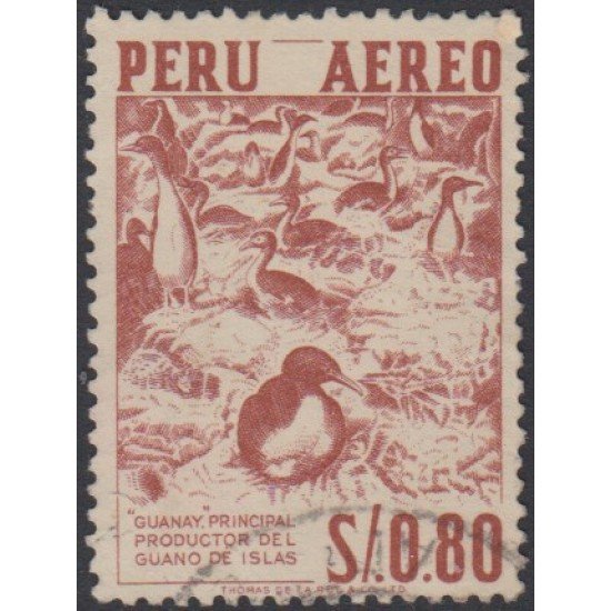 Perú A- 120A 1957/60 Tipos de 1953 Guanay productor de Guano Usado Perú A- 120A 1957/60 Tipos de 1953 Guanay productor de Guano Usado