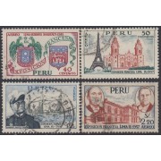Perú A- 121/24 1957 Exposición Francesa en Lima Usado