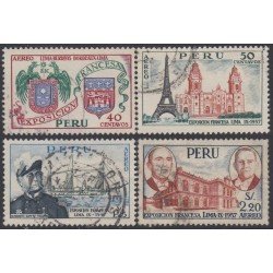 Perú A- 121/24 1957 Exposición Francesa en Lima Usado Perú A- 121/24 1957 Exposición Francesa en Lima Usado