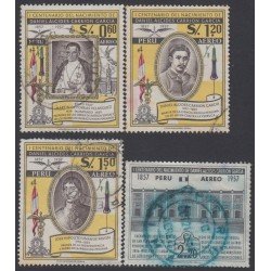 Perú A- 142/45 1958 Centenario del nacimiento de Daniel Alcides Carrión Usado Perú A- 142/45 1958 Centenario del nacimiento de Daniel Alcides Carrión Usado