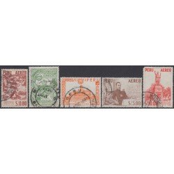 Perú A- 152/56 1960 Tipos de 1953 Monumento Guano Garcilaso Inca de la Vega Usado Perú A- 152/56 1960 Tipos de 1953 Monumento Guano Garcilaso Inca de la Vega Usado