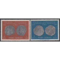 Perú A- 160/61 1961 300 Años de la 1ra exposición numismática Monedas MH Perú A- 160/61 1961 300 Años de la 1ra exposición numismática Monedas MH