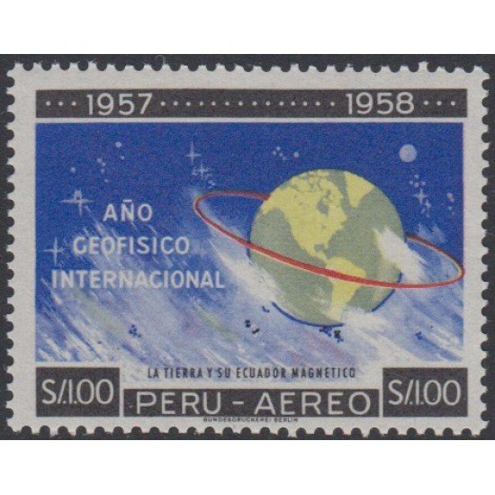 Perú A- 162 1961 Año Geofísico Internacional La tierra y su ecuador MNH Perú A- 162 1961 Año Geofísico Internacional La tierra y su ecuador MNH