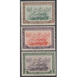 Perú A- 163/65 1961 100 Años de la vuelta al mundo de la Fragata Amazons MH Perú A- 163/65 1961 100 Años de la vuelta al mundo de la Fragata Amazons MH