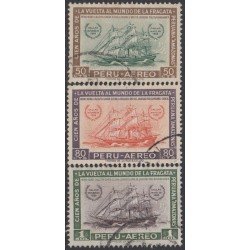 Perú A- 163/65 1961 100 Años de la vuelta al mundo de la Fragata Amazons Usado Perú A- 163/65 1961 100 Años de la vuelta al mundo de la Fragata Amazons Usado