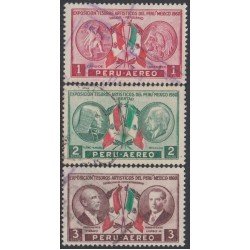 Perú A- 172/74 1962 Exposición Tesoros artísticos del Perú Usado Perú A- 172/74 1962 Exposición Tesoros artísticos del Perú Usado