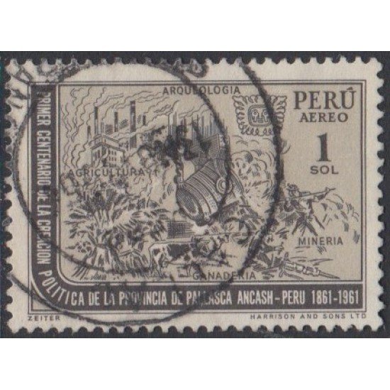 Perú A- 175 1962 Arqueología del Perú provincia de Pallasca Usado Perú A- 175 1962 Arqueología del Perú provincia de Pallasca Usado