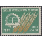Perú A- 189 1963 Campaña Mundial contra el Hambre MH