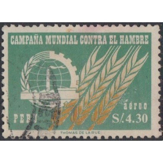 Perú A- 189 1963 Campaña Mundial contra el Hambre Usado Perú A- 189 1963 Campaña Mundial contra el Hambre Usado
