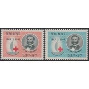 Perú A- 190/91 1963 Centenario de la Cruz Roja Internacional Usado