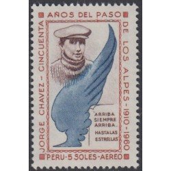 Perú A- 192 1963 50 años del paso de Los Alpes Jorge Chávez MNH Perú A- 192 1963 50 años del paso de Los Alpes Jorge Chávez MNH