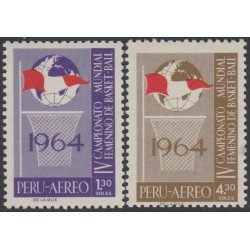 Perú A- 196/97 1965 IV Campeonato del mundo femenino de Basket-ball MNH Perú A- 196/97 1965 IV Campeonato del mundo femenino de Basket-ball MNH