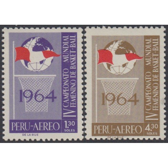 Perú A- 196/97 1965 IV Campeonato del mundo femenino de Basket-ball MNH Perú A- 196/97 1965 IV Campeonato del mundo femenino de Basket-ball MNH