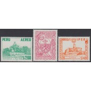 Perú A- 210/12 1967 Tipos de 1953 Monumentos Observatorio MNH