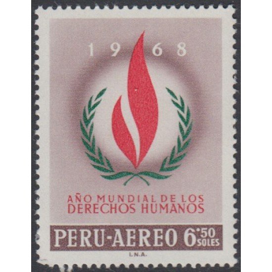Perú A- 224 1968 Año internacional de los Derechos Humanos MH Perú A- 224 1968 Año internacional de los Derechos Humanos MH