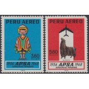 Perú A- 225/26 1968 APSA Aerolíneas peruana MNH