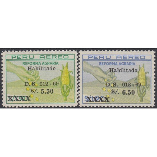 Perú A- 234/35 1969 Reforma Agraria MNH Perú A- 234/35 1969 Reforma Agraria MNH