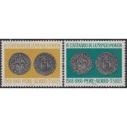 Perú A- 236/37 1969 IV Centenario de la primera moneda MNH