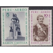 Perú A- 238/39 1969 Ramón Castilla Centenario de su muerte MNH