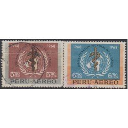 Perú A- 245/46 1969 Organización Mundial de la Salud Usado Perú A- 245/46 1969 Organización Mundial de la Salud Usado