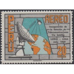 Perú A- 249 1969 Inauguración de la estación de telecomunicaciones MNH Perú A- 249 1969 Inauguración de la estación de telecomunicaciones MNH