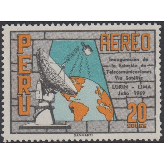 Perú A- 249 1969 Inauguración de la estación de telecomunicaciones MH