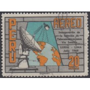 Perú A- 249 1969 Inauguración de la estación de telecomunicaciones Usado