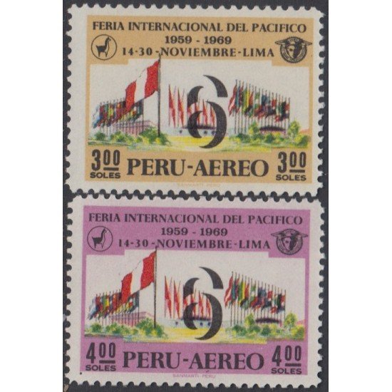Perú A- 253/54 1969 Feria Internacional del Pacífico MH Perú A- 253/54 1969 Feria Internacional del Pacífico MH