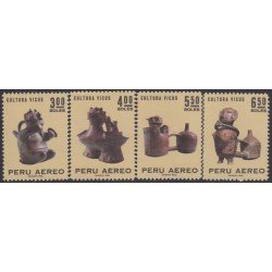 Perú A- 260/63 1970 Arte peruano Cultura vicus MNH Perú A- 260/63 1970 Arte peruano Cultura vicus MNH