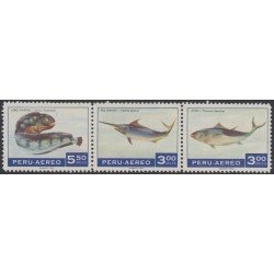 Perú A- 264/66 1970 Diversos peces Fish MH Perú A- 264/66 1970 Diversos peces Fish MH