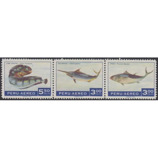Perú A- 264/66 1970 Diversos peces Fish MH Perú A- 264/66 1970 Diversos peces Fish MH
