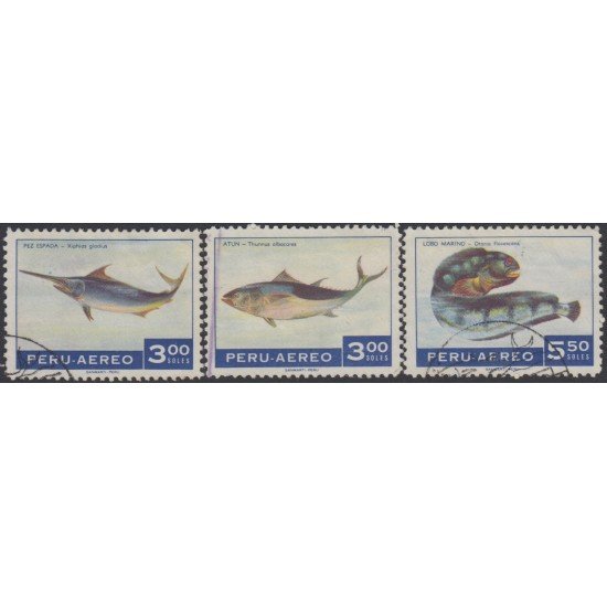 Perú A- 264/66 1970 Diversos peces Fish Usado Perú A- 264/66 1970 Diversos peces Fish Usado