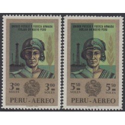 Perú A- 269/70 1970 Fuerzas armadas Soldado MNH Perú A- 269/70 1970 Fuerzas armadas Soldado MNH