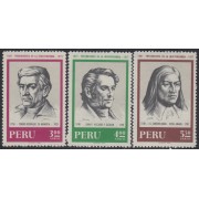 Perú A- 288/90 1971 Toribio Rodríguez Juan P. Vizcardo J. G. Condorcanqui MNH
