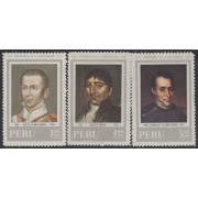 Perú A- 295/97 1971 José de la Riva  Hipolito Unanue Francisco J. de Luna MNH