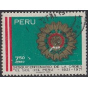 Perú A- 307 1971 150 Años de la Orden El Sol de Perú Usado