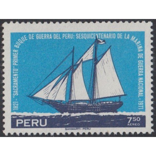 Perú A- 308 1971 150 Años de la Marina Nacional MNH Perú A- 308 1971 150 Años de la Marina Nacional MNH