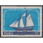 Perú A- 308 1971 150 Años de la Marina Nacional Usado