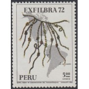 Perú A- 320 1972 4ta exposición filatélica interamericana Río de Janeiro MH