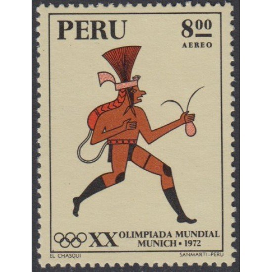 Perú A- 321 1972 XX Olimpiada Mundial Munich MH Perú A- 321 1972 XX Olimpiada Mundial Munich MH