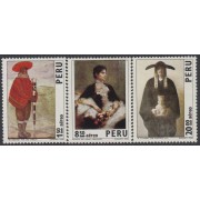 Perú A- 346/48 1973 Pinturas Diversos sujetos MNH